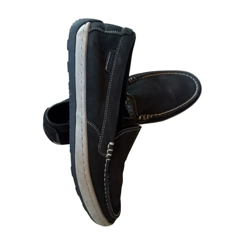 Cole Haan Men's Claude Venetian Loafer in black nubuck 10.5 M